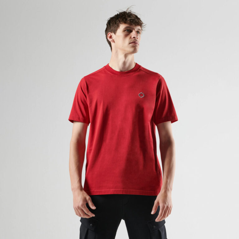 MA.STRUM SS Icon Tee Regular Fit Short Sleeve T-Shirt - Carmine Red