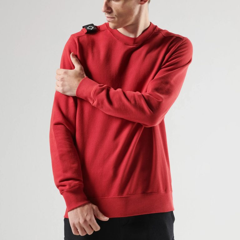MA.STRUM Core Regular Fit Long Sleeve Sweatshirt - Carmine Red