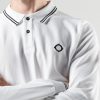 MA.STRUM Double Tipped Regular Fit Long Sleeve Polo Shirt - Optic White