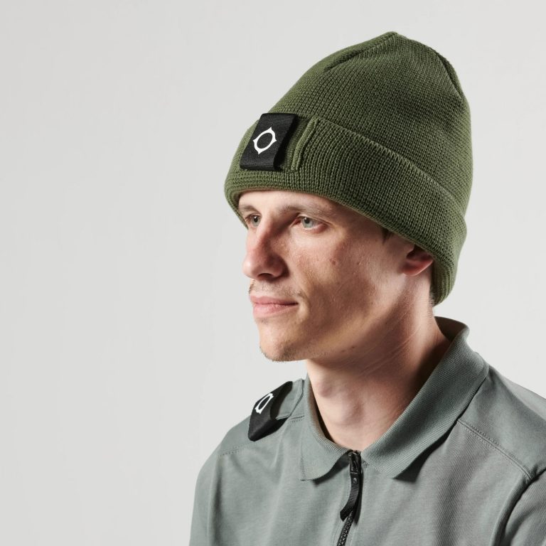 MA.STRUM Label Knit Beanie - Oil Slick
