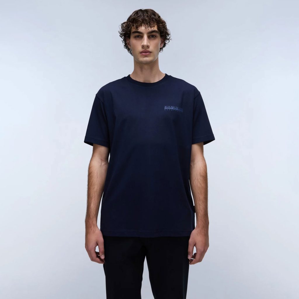 Napaijri Albula Print Loose Fit Short Sleeve T-Shirt - Blue Marine