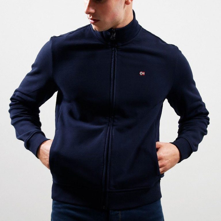 Napapijri Balis Regular Fit Long Sleeve Full Zip Sweatshirt - Blue Marine