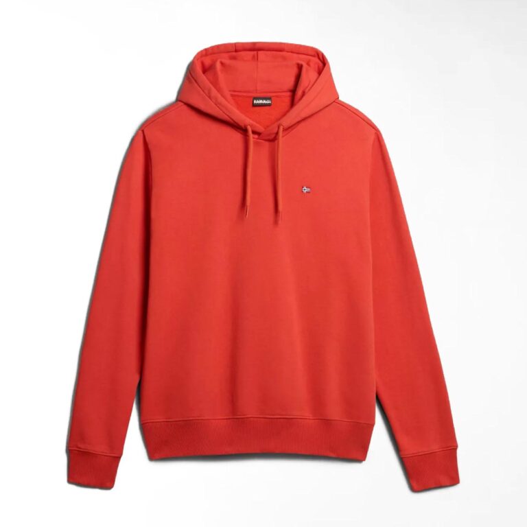 Napapijri Balis Regular Fit Long Sleeve Hoodie - Red Cherry
