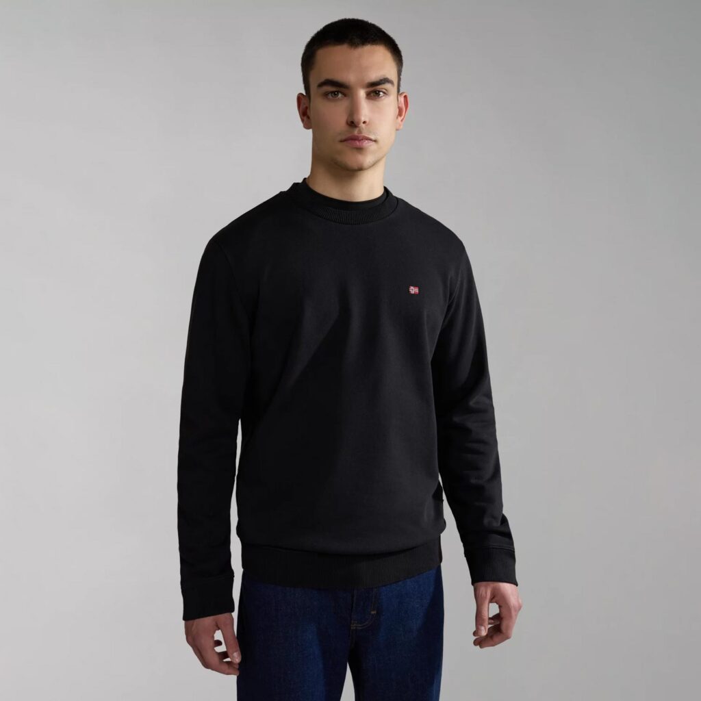 Napapijri Balis Regular Fit Long Sleeve Sweatshirt - Black