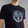 Napapijri Bollo Regular Fit Short Sleeve T-Shirt - Blue Marine