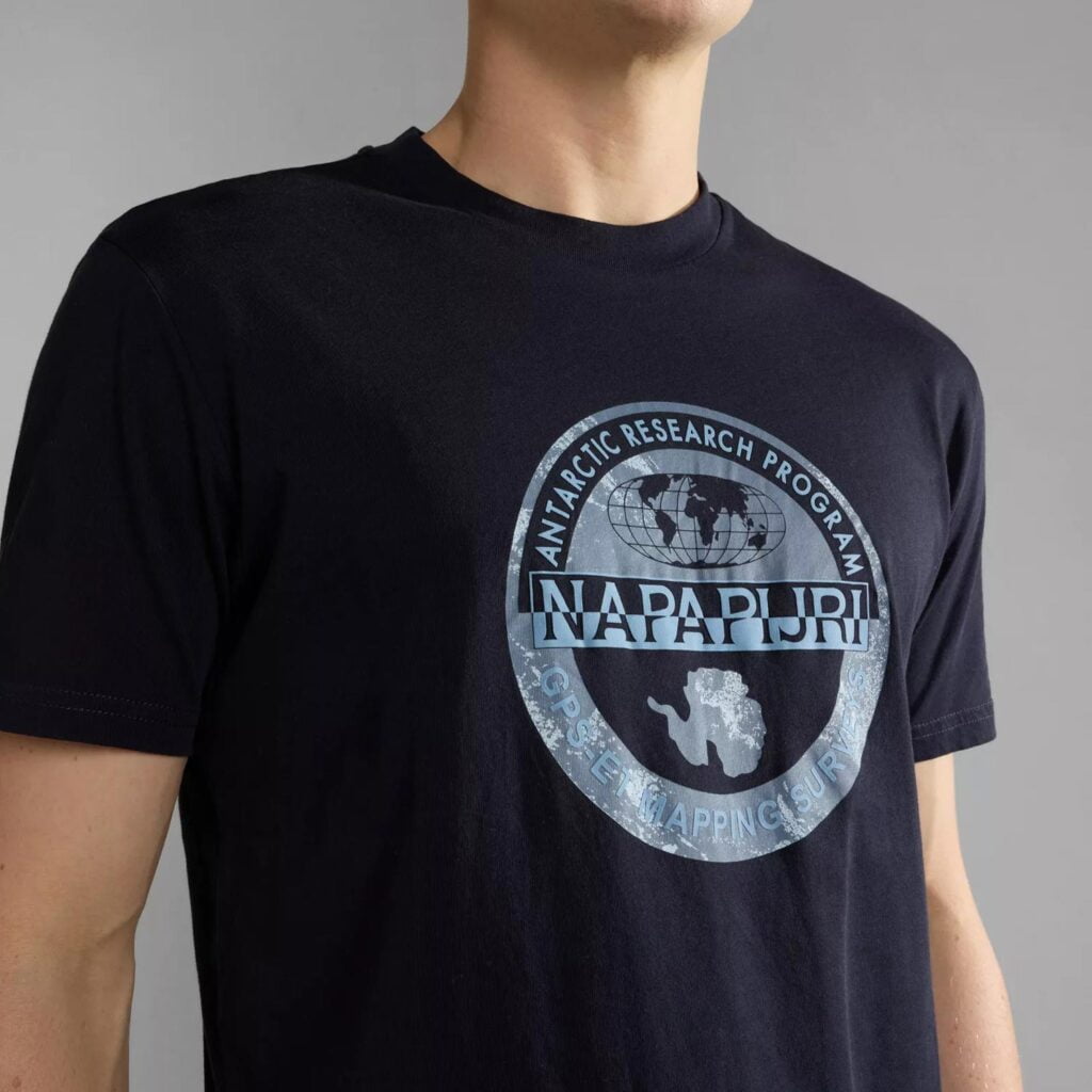 Napapijri Bollo Regular Fit Short Sleeve T-Shirt - Blue Marine