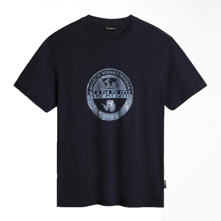 Napapijri Bollo Regular Fit Short Sleeve T-Shirt - Blue Marine