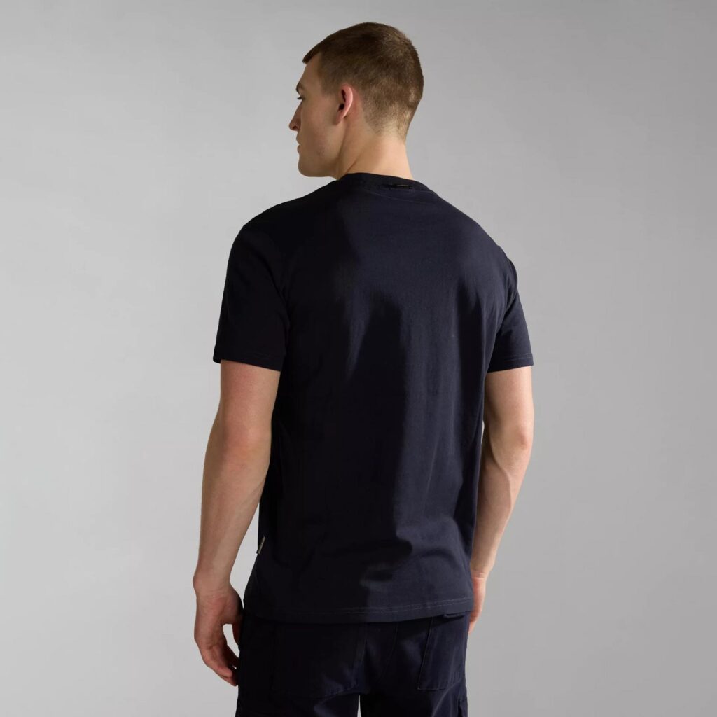 Napapijri Bollo Regular Fit Short Sleeve T-Shirt - Blue Marine
