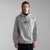 Napapijri Box Regular Fit Long Sleeve Hoodie - Grey Marl