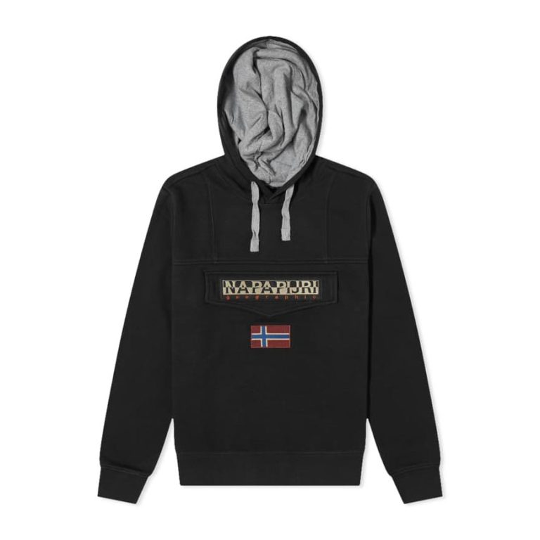 Napapijri Burgee Winter Regular Fit Long Sleeve Hoodie - Black