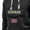 Napapijri Burgee Winter Regular Fit Long Sleeve Hoodie - Black