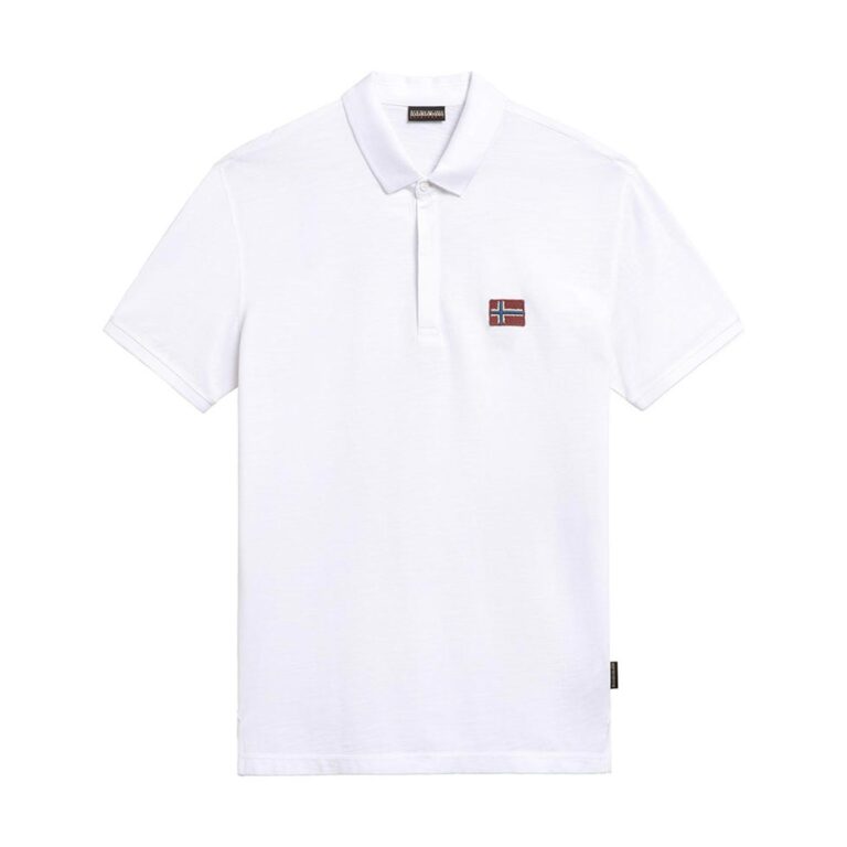 Napapijri Ebea Regular Fit Short Sleeve Polo - Bright White