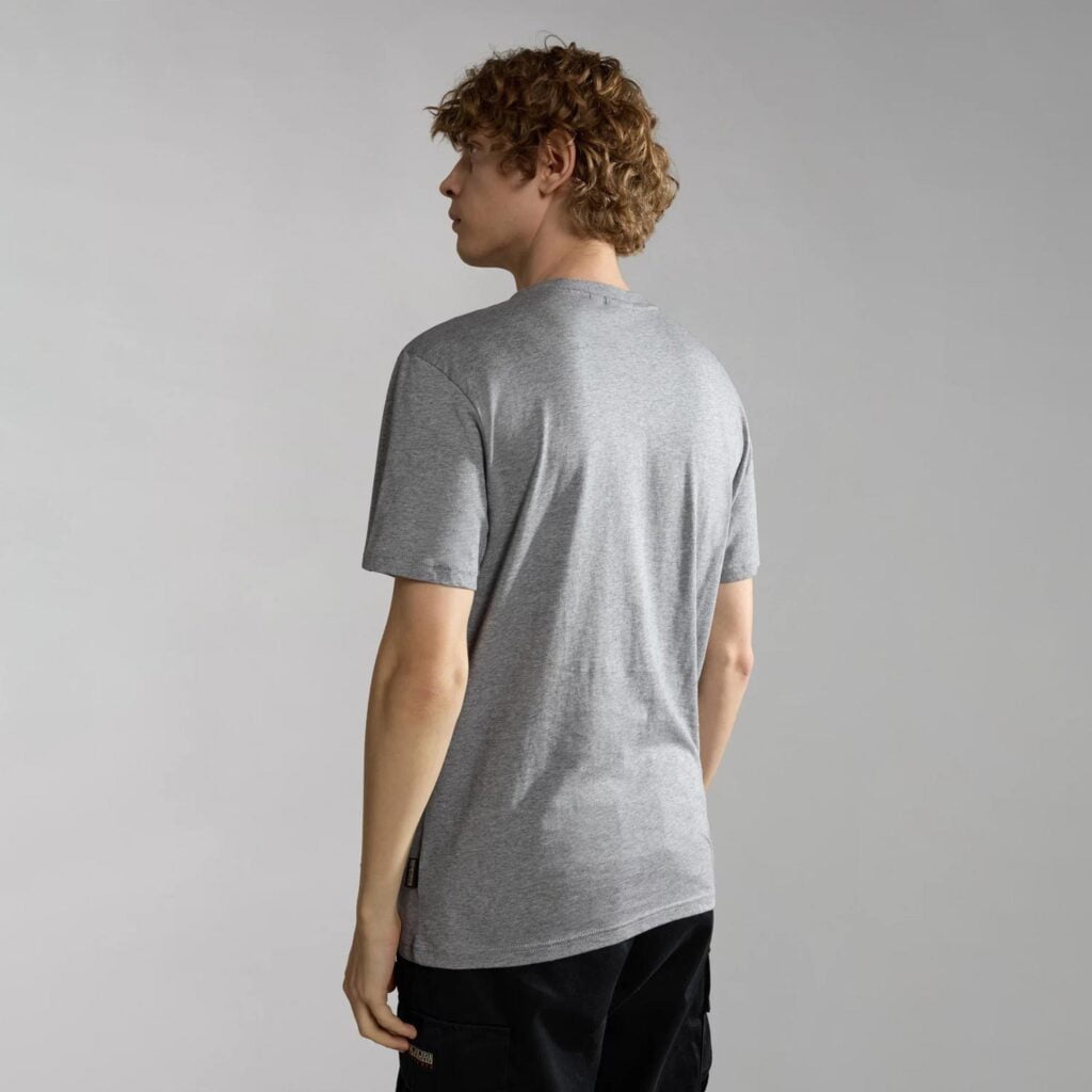 Napapijri Ice 2 Regular Fit Short Sleeve T-Shirt - Grey Marl
