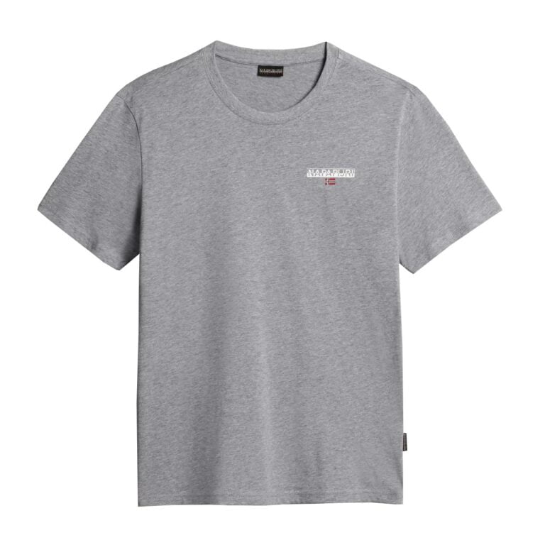 Napapijri Ice 2 Regular Fit Short Sleeve T-Shirt - Grey Marl