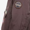 Napapijri Rainforest Winter 1/4 Zip Regular Fit Long Sleeve Jacket - Brown Ebony