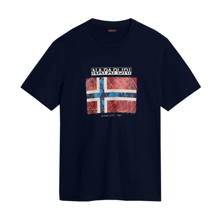 Napapijri S-Guiro Regular Fit Short Sleeve T-Shirt - Blue Marine