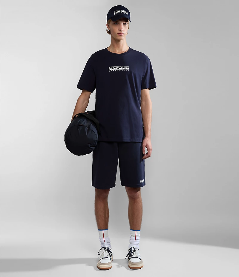 Napapijri SS4 Loose Fit Short Sleeve T-Shirt - Blue Marine