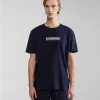 Napapijri SS4 Loose Fit Short Sleeve T-Shirt - Blue Marine