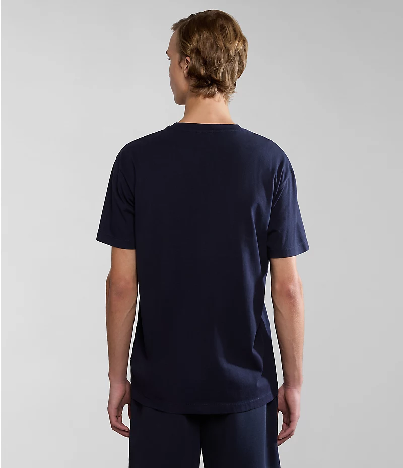 Napapijri SS4 Loose Fit Short Sleeve T-Shirt - Blue Marine