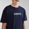 Napapijri SS4 Loose Fit Short Sleeve T-Shirt - Blue Marine