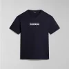 Napapijri SS4 Loose Fit Short Sleeve T-Shirt - Blue Marine