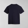 Napapijri SS4 Loose Fit Short Sleeve T-Shirt - Blue Marine
