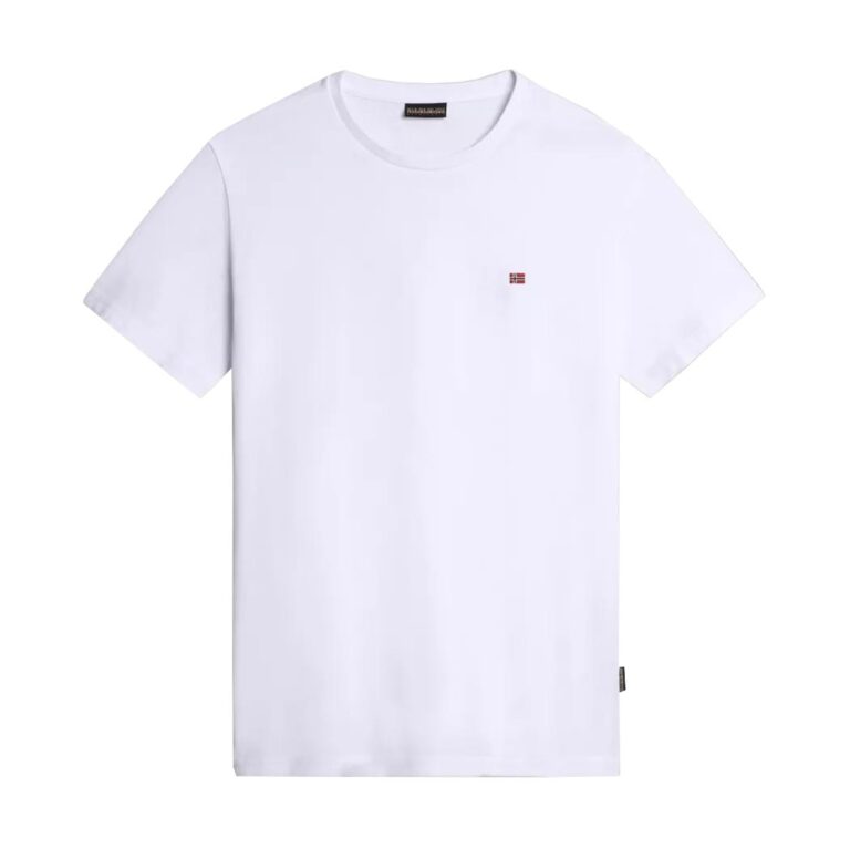 Napapijri Salis Regular Fit Short Sleeve T-Shirt - Bright White