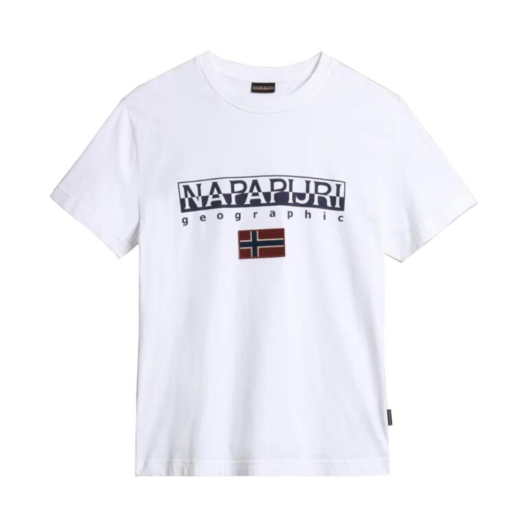 Napapijri Sayas Regular Fit Short Sleeve T-Shirt - Bright White