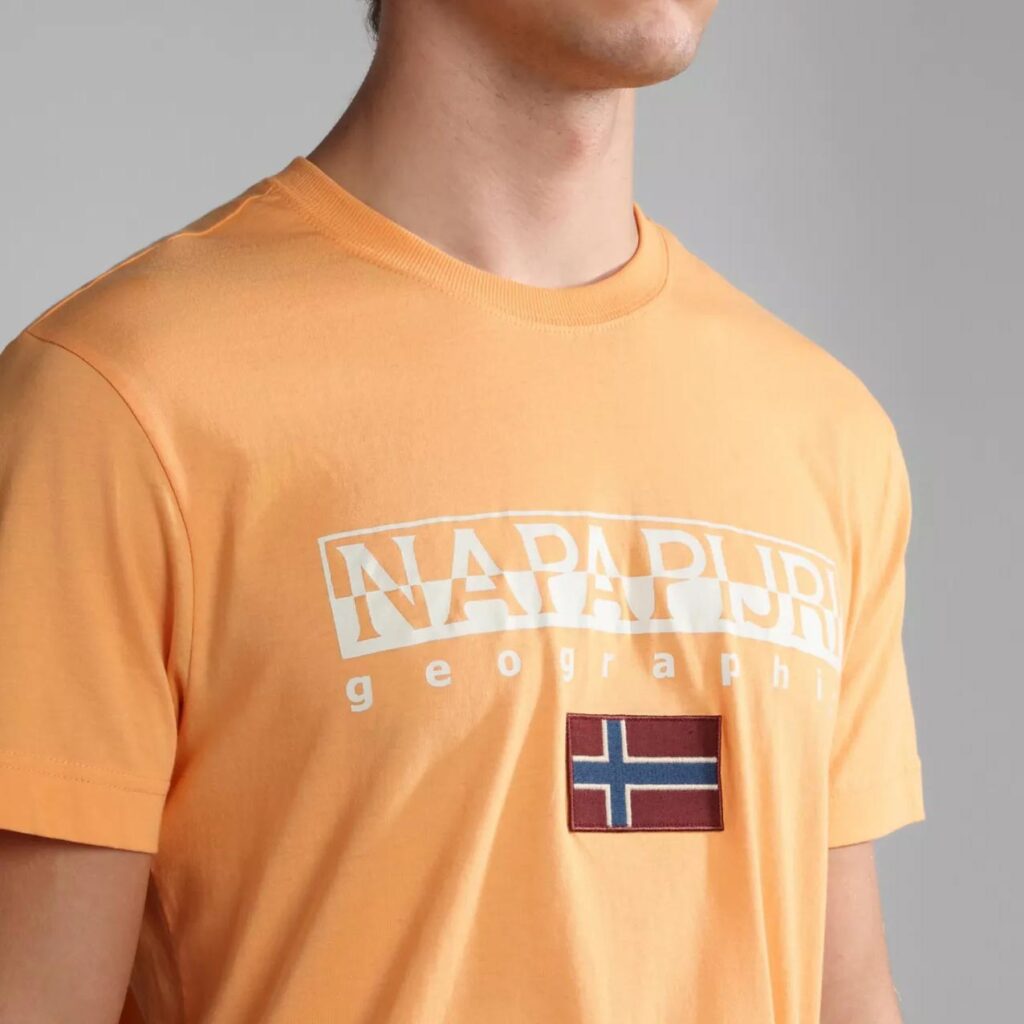 Napapijri Sayas Regular Fit Short Sleeve T-Shirt - Orange Mock
