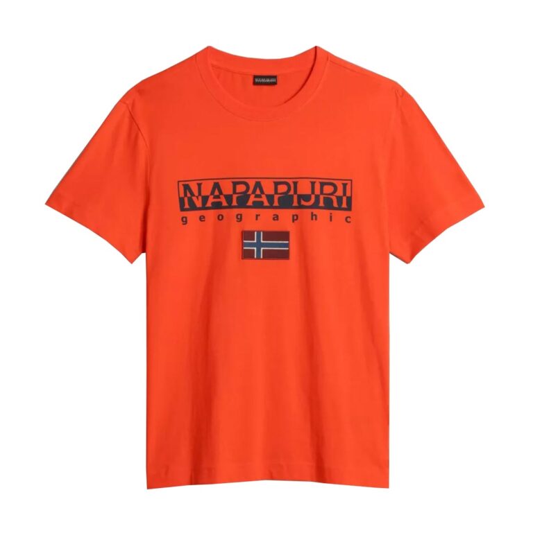 Napapijri Sayas Regular Fit Short Sleeve T-Shirt - Red Cherry