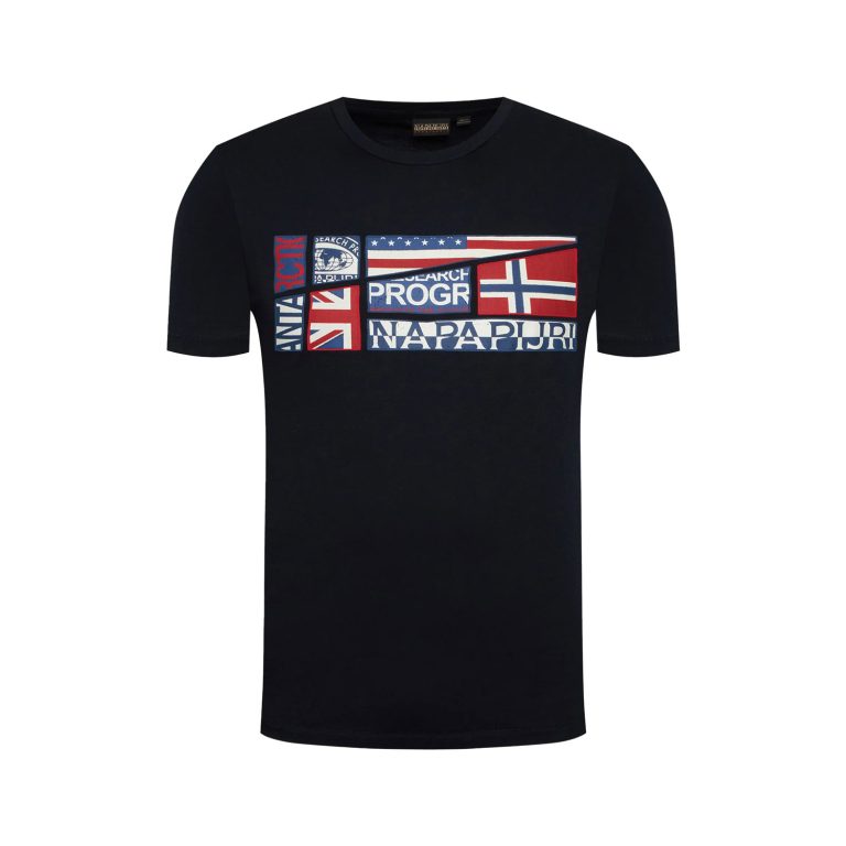 Napapijri Sturin Regular Fit Short Sleeve T-Shirt - Blue Marine
