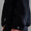 Napapijri Teide Sherpa 1/4 Zip Loose Fit Long Sleeve Jacket - Black