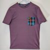 Lyle & Scott Tartan Woven Pocket T-Shirt - Deep Plum