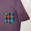 Lyle & Scott Tartan Woven Pocket T-Shirt - Deep Plum