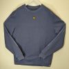 Lyle & Scott Fabric Mix Centre Logo Regular Fit Long Sleeve Crewneck Sweatshirt - Navy
