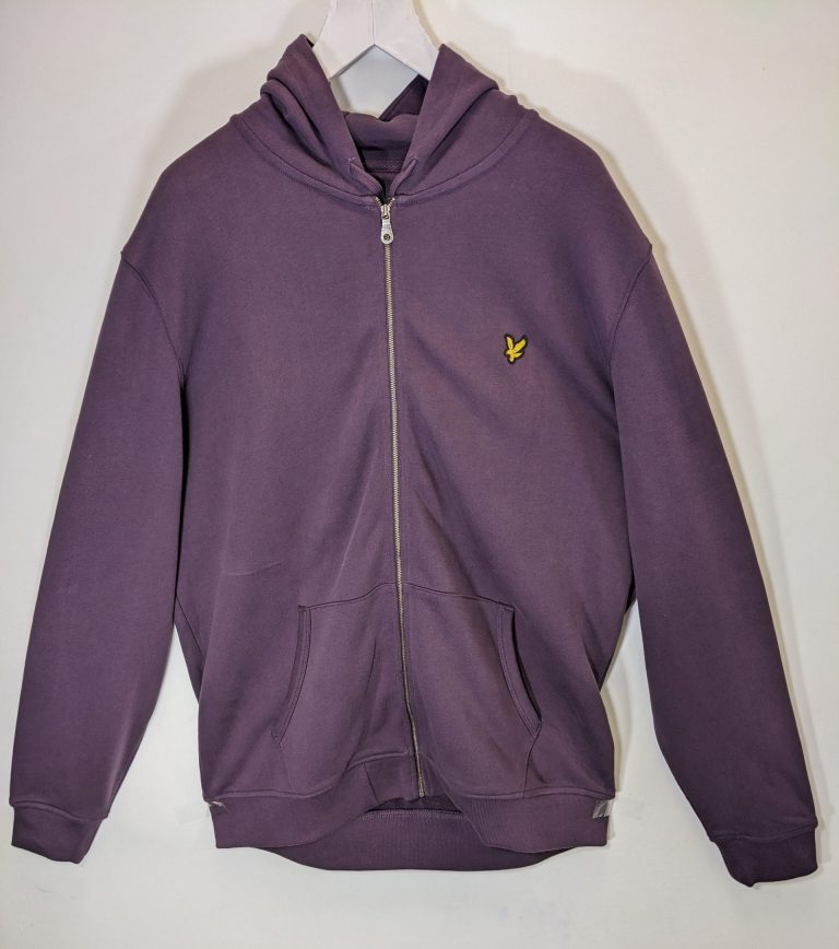 Lyle & Scott Classic Full Zip Regular Fit Long Sleeve Hoodie - Deep Plum