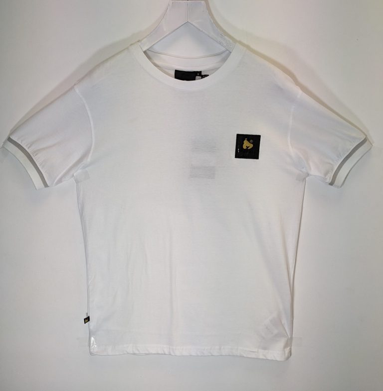 Money Combo Patch Regular Fit Short Sleeve T-Shirt - White/Gold