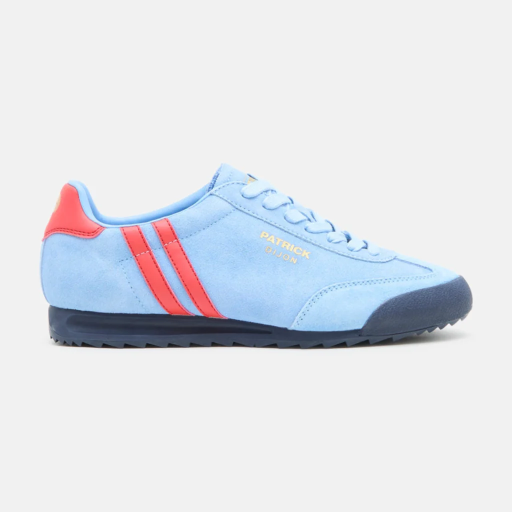 Patrick Dijon Runner Trainers - Sky Blue / Red - 415