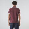 Pretty Green Barton Slim Fit Short Sleeve Polo - Dark Burgundy