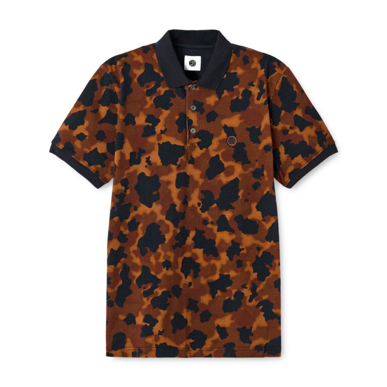 Pretty Green Brindle Regular Fit Short Sleeve Polo - Brown