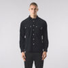 Pretty Green Campbell Regular Fit Long Sleeve Cord Shirt - Black