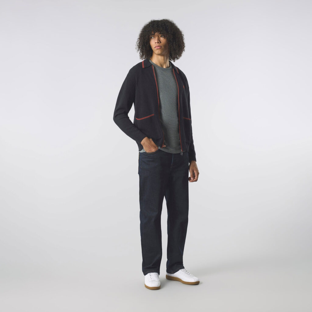 Pretty Green Evelyn Knit Regular Fit Long Sleeve Shirt - Black