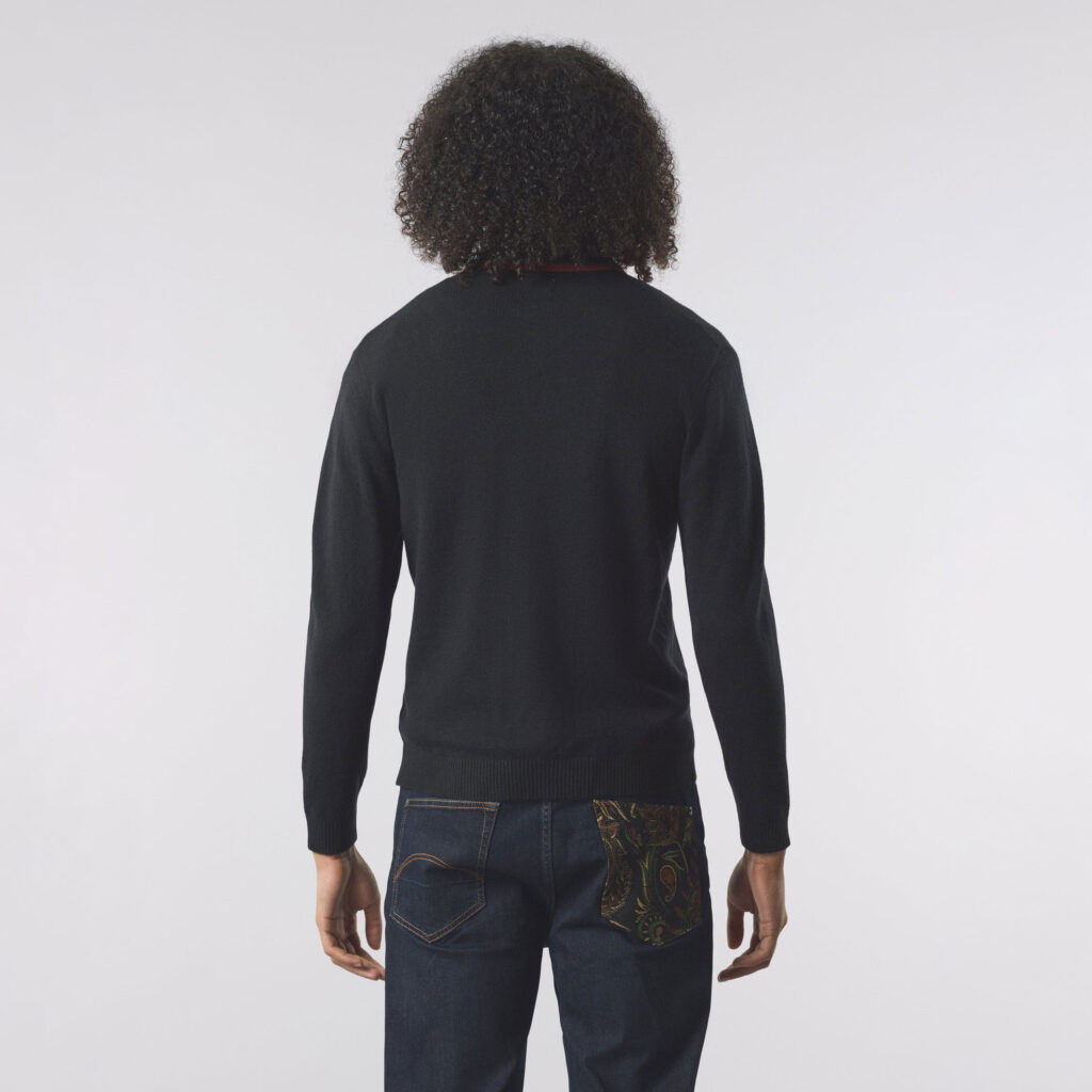 Pretty Green Evelyn Knit Regular Fit Long Sleeve Shirt - Black