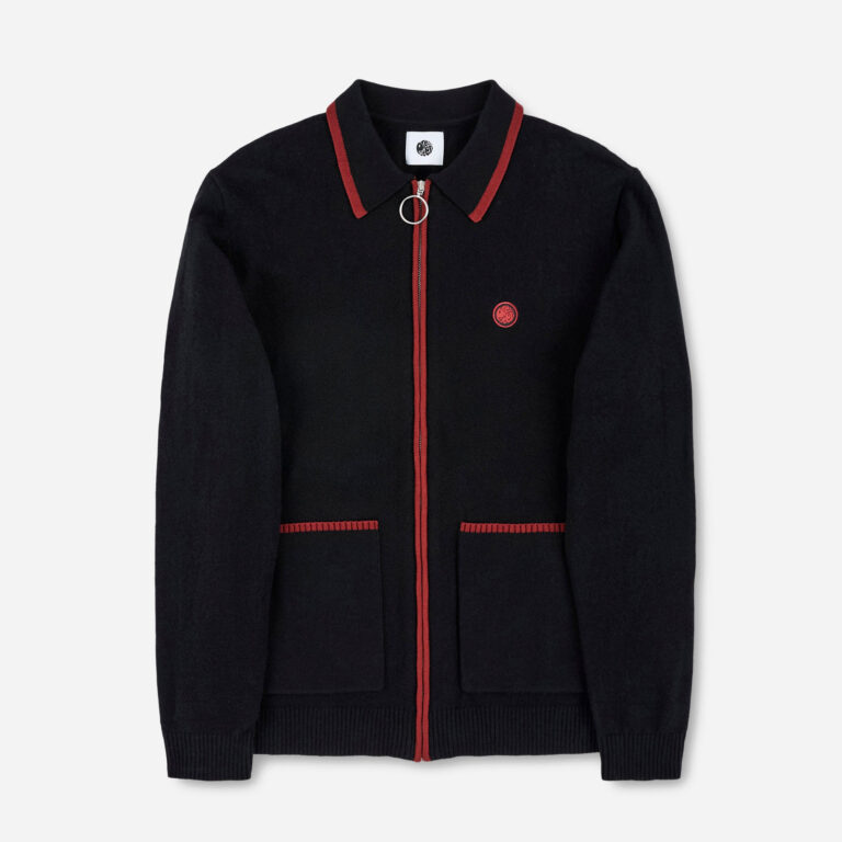 Pretty Green Evelyn Knit Regular Fit Long Sleeve Shirt - Black
