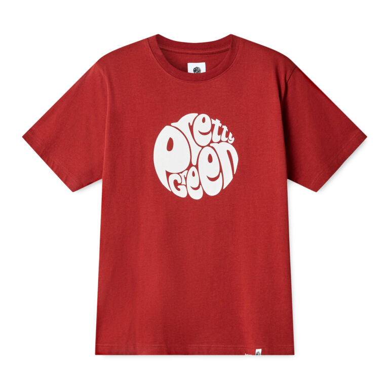 Pretty Green Gillespie Regular Fit Short Sleeve T-Shirt - Dark Burgundy