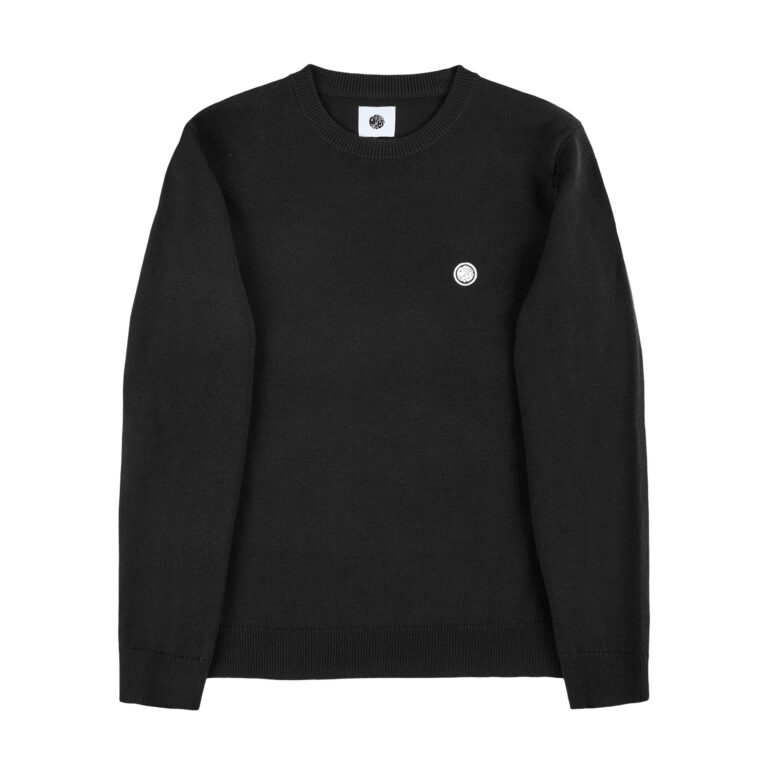 Pretty Green Merino Blend Regular Fit Long Sleeve Crew Neck - Black