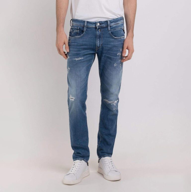 Replay 573 Classic Anbass Slim Fit Jean - Stone Wash