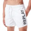Replay Bold Text Regular Fit Short - White/Black