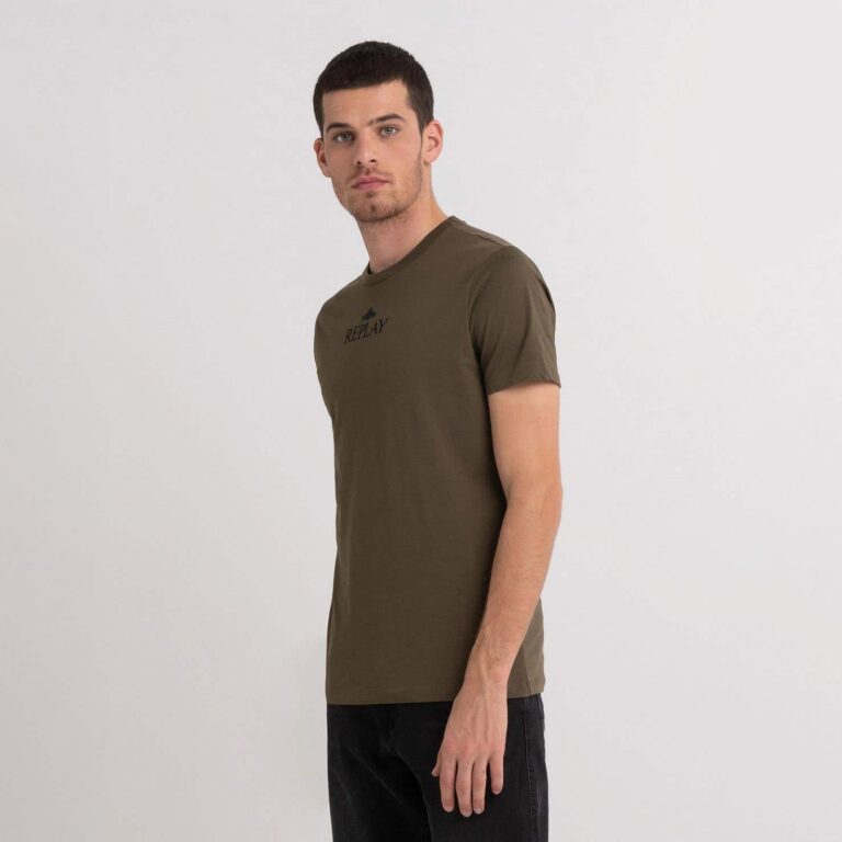 Replay Centre Badge Regular Fit Short Sleeve T-Shirt - Green
