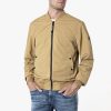 Replay Classic Regular Fit Long Sleeve Bomber Jacket - Beige